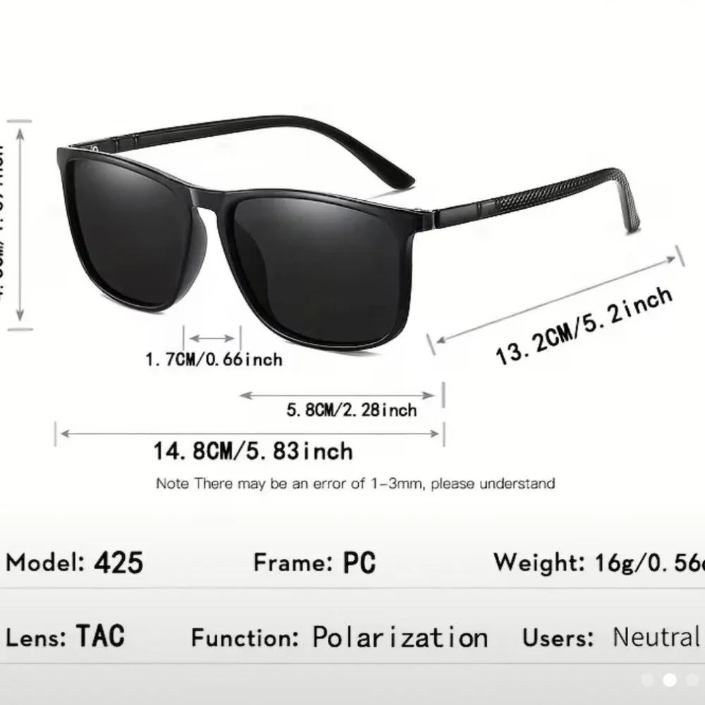 NEW - Polarized Mirror TAC Polycarbonate Framed Light-weight 139 mm - BLUE